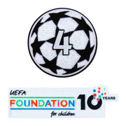 Ajax 2025- UCL Starball #4 +10th Anniversary UEFA Foundation Patch Set (Front)