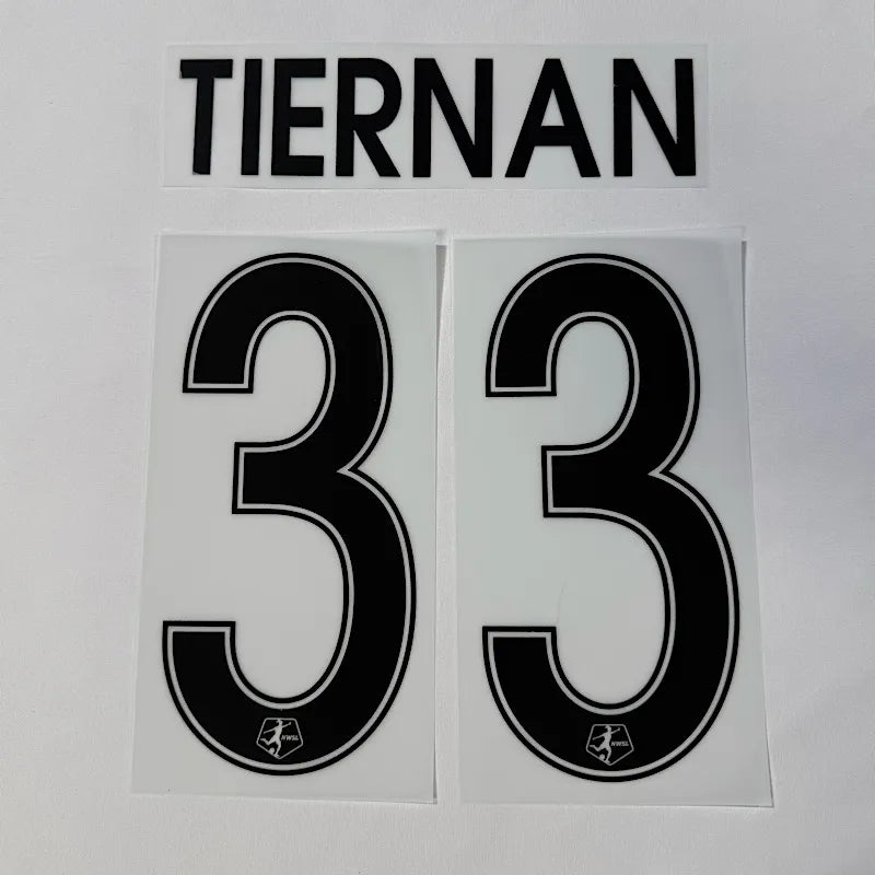 Angel City 2026-Away THIERNAN #33 Official Name Set