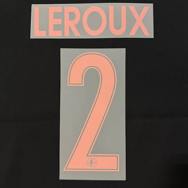 Angel City 2026- Home Leroux #2 Jersey Name Set
