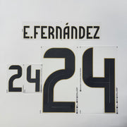 Argentina 2024/25 Home E. FERNANDEZ Official Name Set