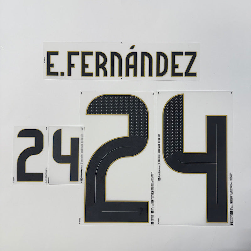Argentina 2024/25 Home E. FERNANDEZ Youth Official Name Set