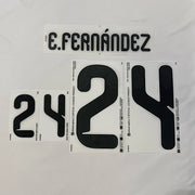 Argentina 2026- Home E.FERNANDEZ #24 Youth Official Name Set