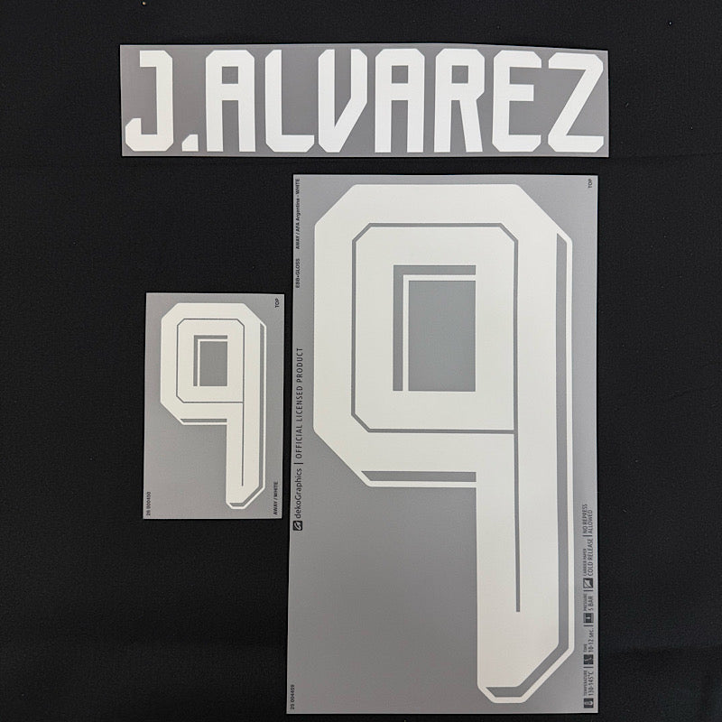 Argentina 2026- Home J. ALVAREZ #9 Official Name Set