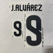 Argentina 2026- Home J. ALVAREZ #9 Youth Official Name Set