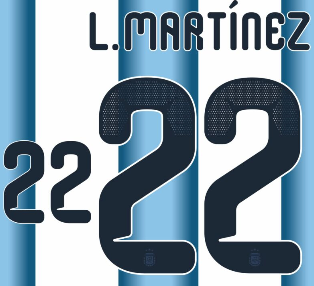 Argentina 2026- Home L.MARTINEZ #22 Official Name Set