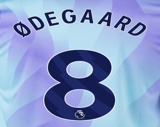 Arsenal 2024-Third ODEGAARD #8 Youth Official Name Set-Navy