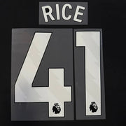 Arsenal 2023/24 Home Rice #41 Youth Jersey Name Set-White