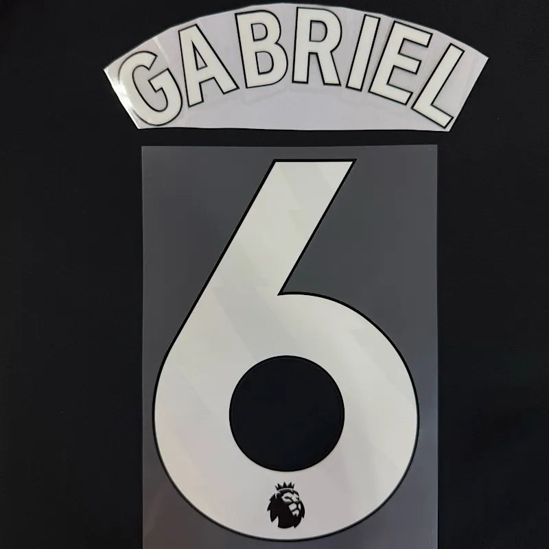 Arsenal 2025-Home GABRIEL #6 Official Name Set-White