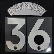 Arsenal 2025-Home ZUBIMENDI #36 Official Nameset-White