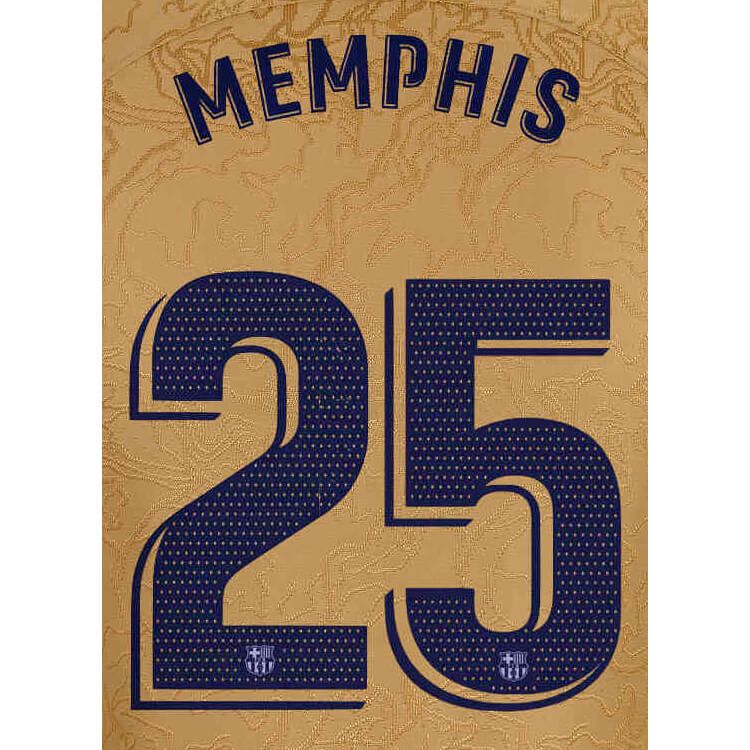 Barcelona 2022-23 Away Memphis #25 Jersey Name Set (Back)
