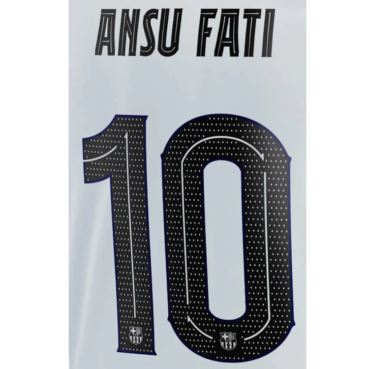 Barcelona 2022-23 Third Ansu Fati #10 Youth Jersey Name Set (Back)