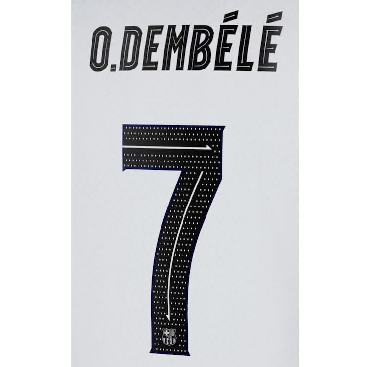 Barcelona 2022-23 Third O. Dembele #7 Jersey Name Set (Back)