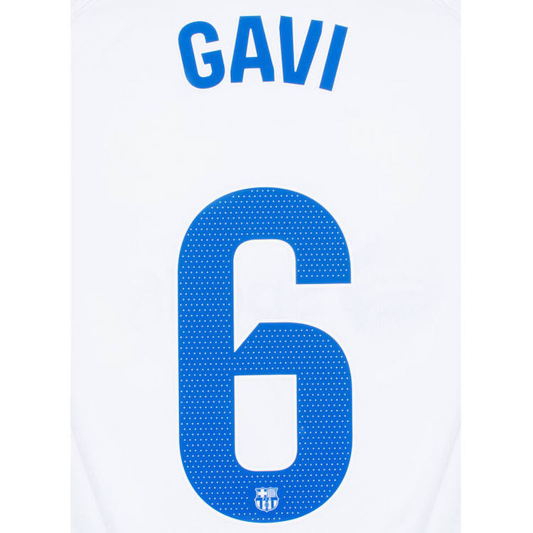 Barcelona 2023/24 Away Gavi #6 Youth Jersey Name Set