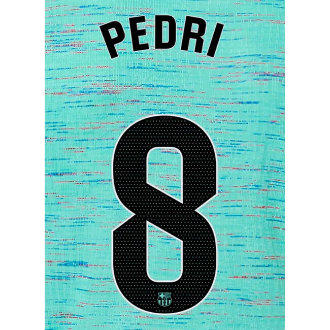 Barcelona 2023 24 Third Pedri #8 Jersey Name Set (Back)