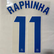 Barcelona 2023/24 Away Raphinha #11 Jersey Name Set