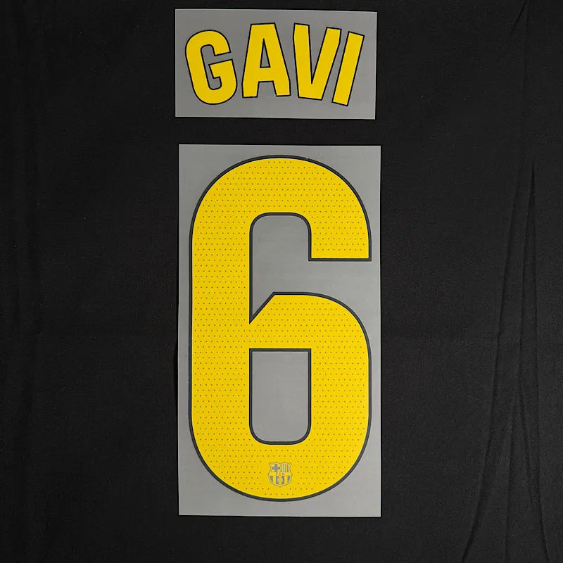 Barcelona 2025/26 Home GAVI #6 Official Name Set