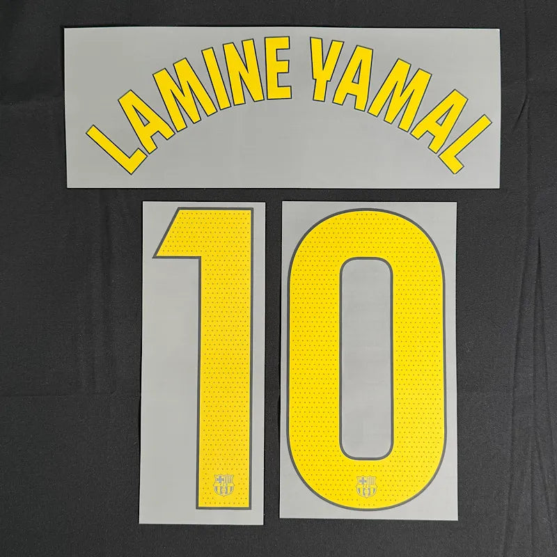 Barcelona 2025/26 Home LAMINE YAMAL #10 Official Name Set