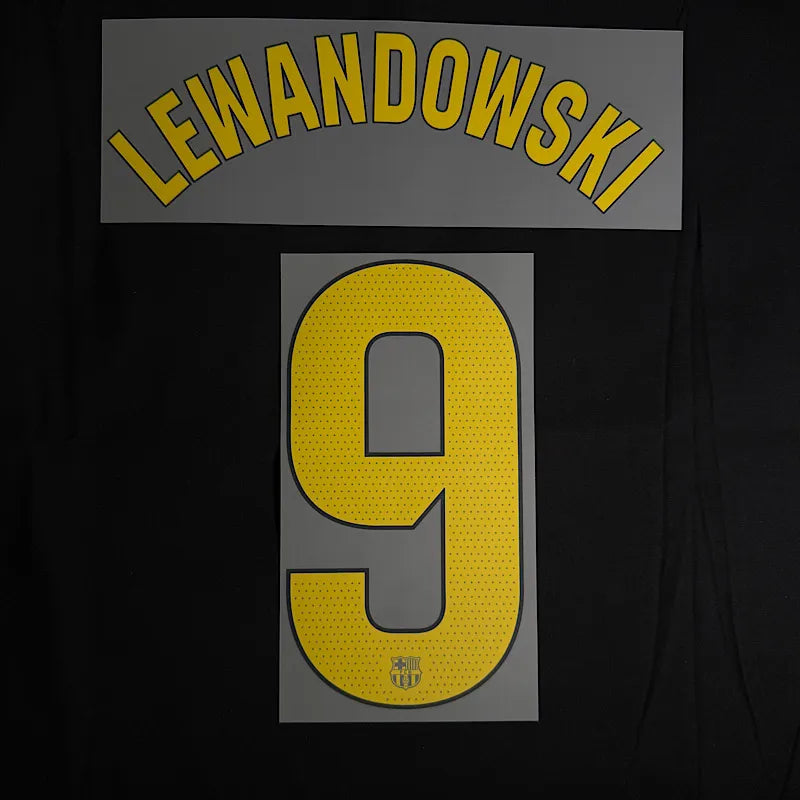Barcelona 2025/26 Home LEWANDOWSKI #9 Official Name Set