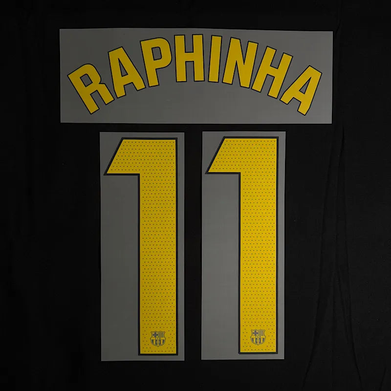 Barcelona 2025/26 Home RAPHINHA #11 Youth Official Name Set