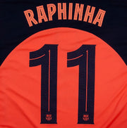 Barcelona 2025/26 Third RAPHINHA #11 Youth Official Name Set (CL Version)