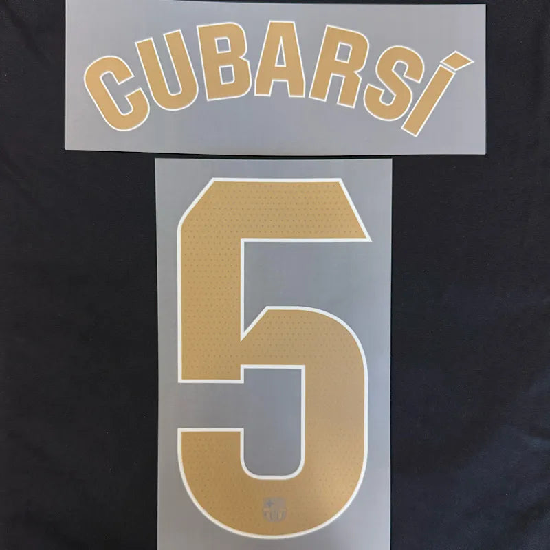 Barcelona 2026/27 Away CUBARSI #5 Official Name Set