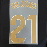 Barcelona 2026/27 Away F. DE JONG #21 Official Name Set