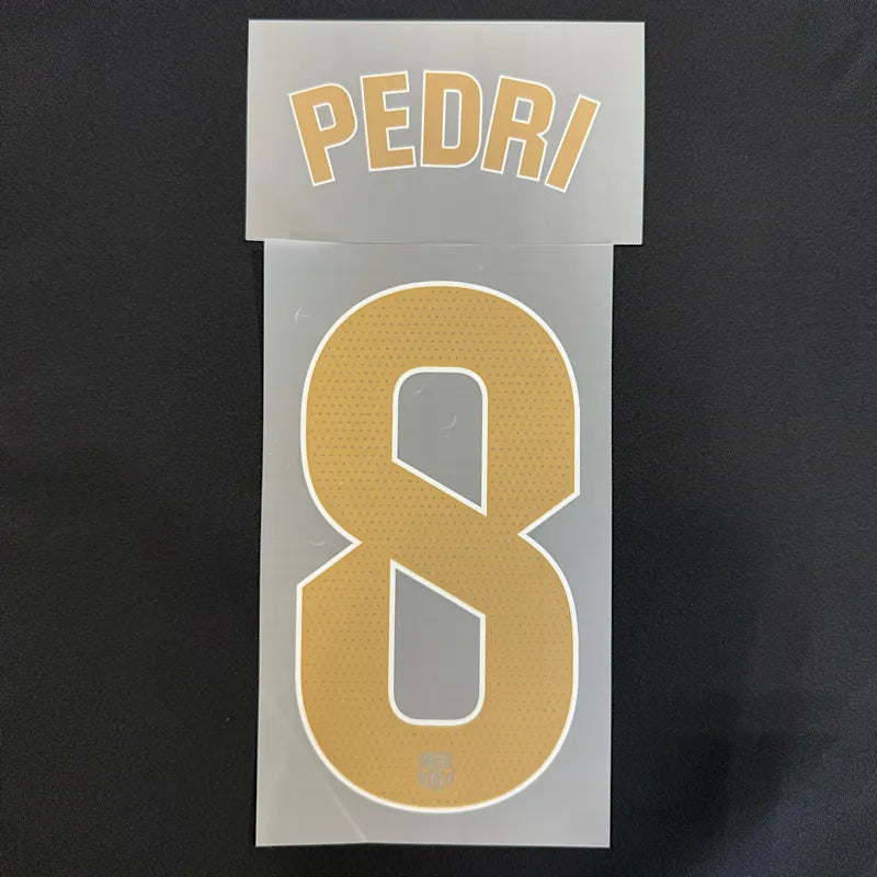 Barcelona 2026/27 Away PEDRI #8 Youth Official Name Set