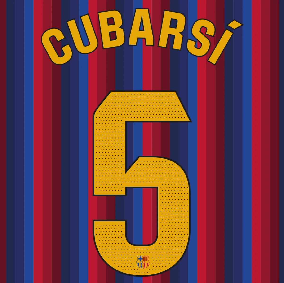 Barcelona 2026/27 Home CUBASI #5 Official Name Set