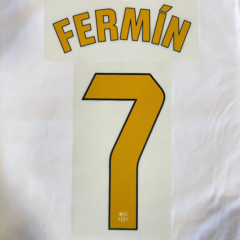 Barcelona 2026/27 Home FERMIN #7 Official Name Set