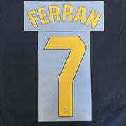 Barcelona 2026/27 Home FERRAN #7 Official Name Set