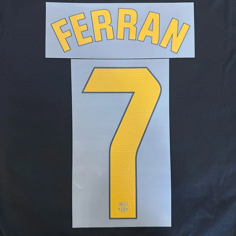 Barcelona 2026/27 Home FERRAN #7 Official Name Set