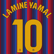 Barcelona 2026/27 Home LAMINE YAMAL #10 Official Name Set