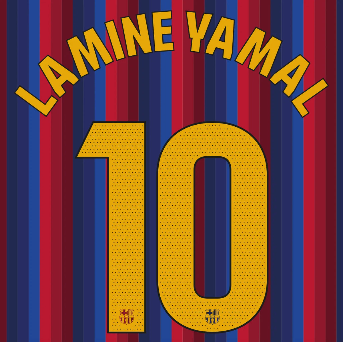 Barcelona 2026/27 Home LAMINE YAMAL #10 Youth Official Name Set