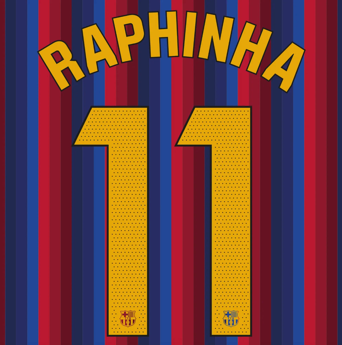 Barcelona 2026/27 Home RAPHINHA #11 Youth Official Name Set
