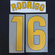 Barcelona 2026/27 Home RODRIGO #16 Official Name Set