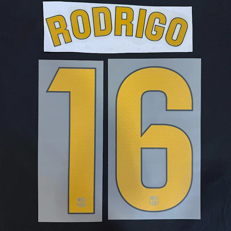 Barcelona 2026/27 Home RODRIGO #16 Official Name Set