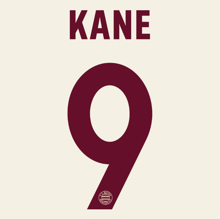 Bayern Munich 2024/25 Third KANE #9 Official Name Set (CL Version)