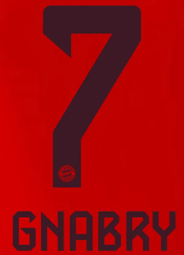Bayern Munich 2024/25 Home Gnabry #7 Jersey Name Set