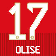 Bayern Munich 2026/27 Home OLISE #17 Official Name Set