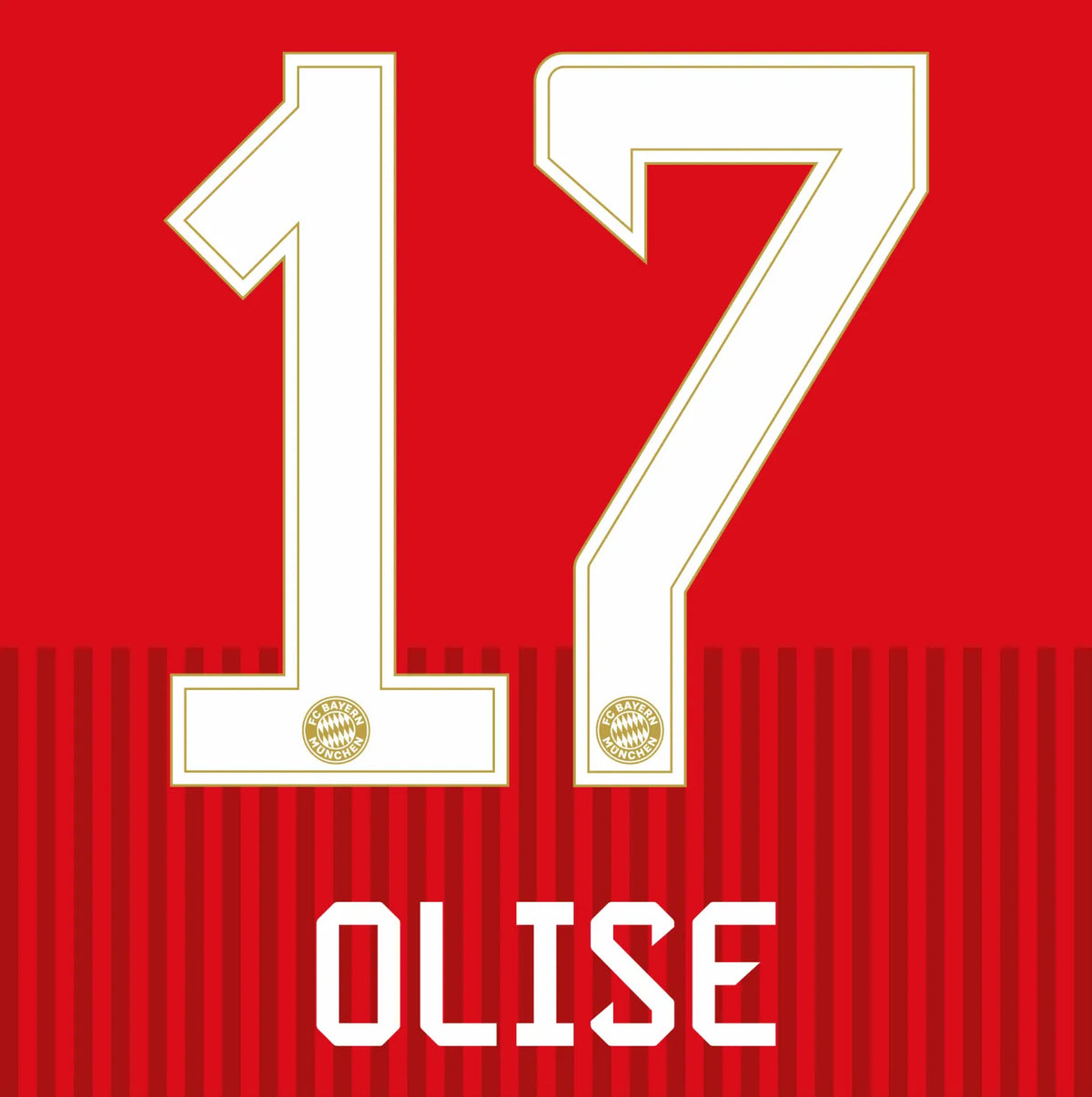 Bayern Munich 2026/27 Home OLISE #17 Official Name Set