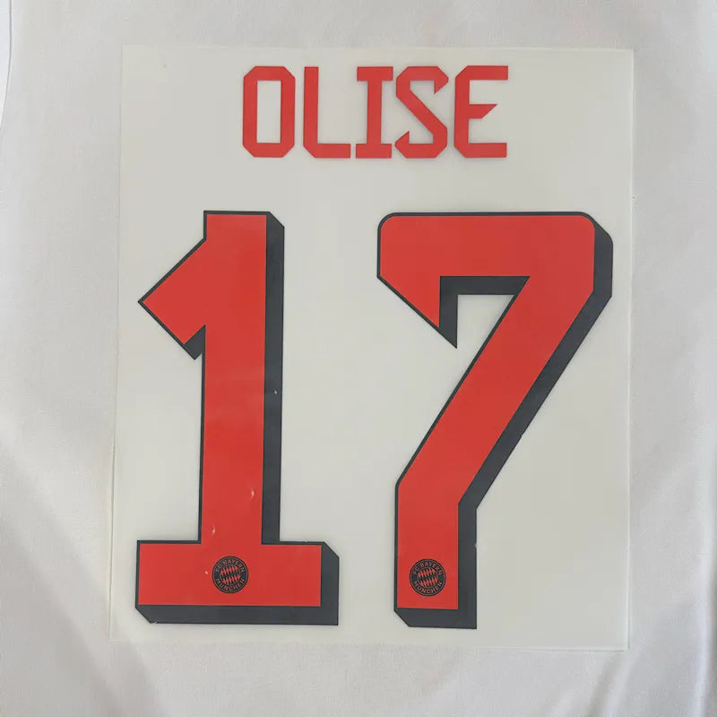Bayern Munich 2026/27 Third OLISE #17 Official Name Set (CL Version)