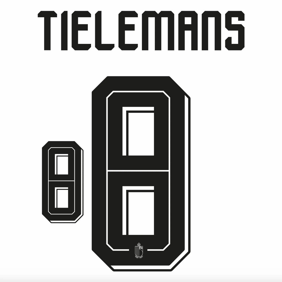 Belgium 2026- Away TIELMANS #8 Official Name Set