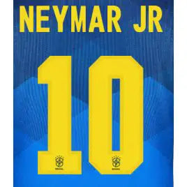Brazil 2020/21 Away Neymar Jr #10 Jersey Name Set
