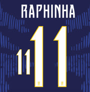 Brazil 2026- Away RAPHINHA #11 Youth Official Name Set