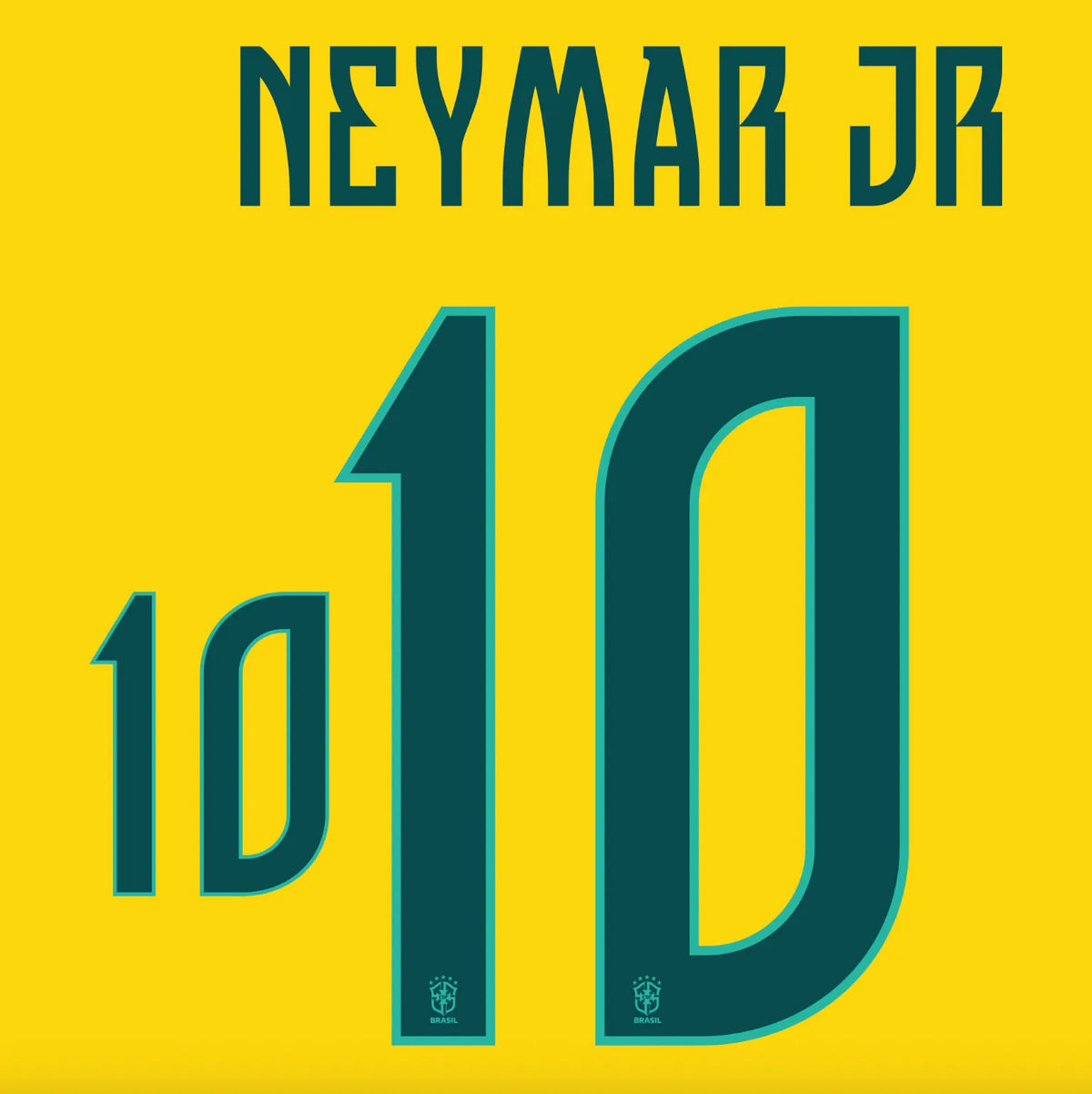 Brazil 2026- Home NEYMAR JR #10 Youth Official Name Set