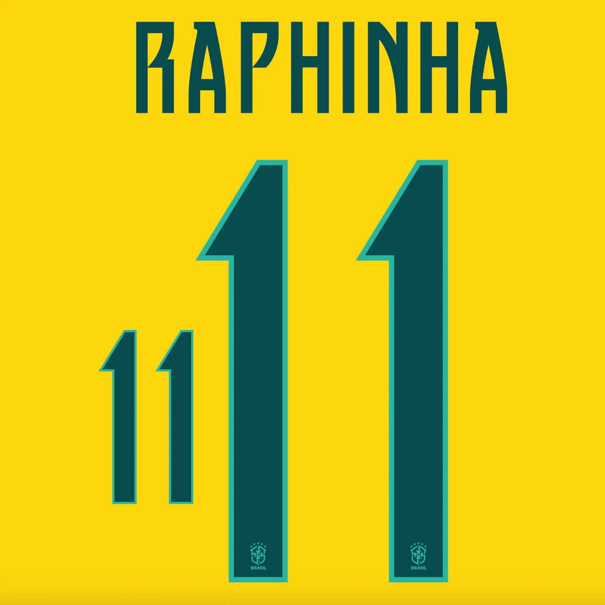 Brazil 2026- Home RAPHINHA #11 Official Name Set