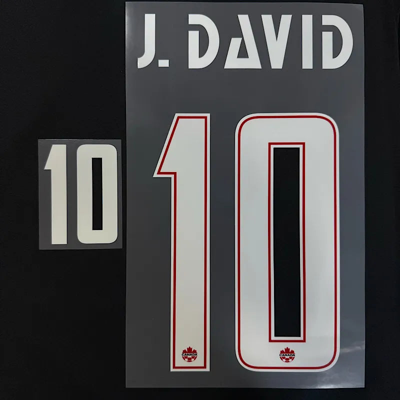 Canada 2026-Homes/Away J.DAVID #10 Official Name Set