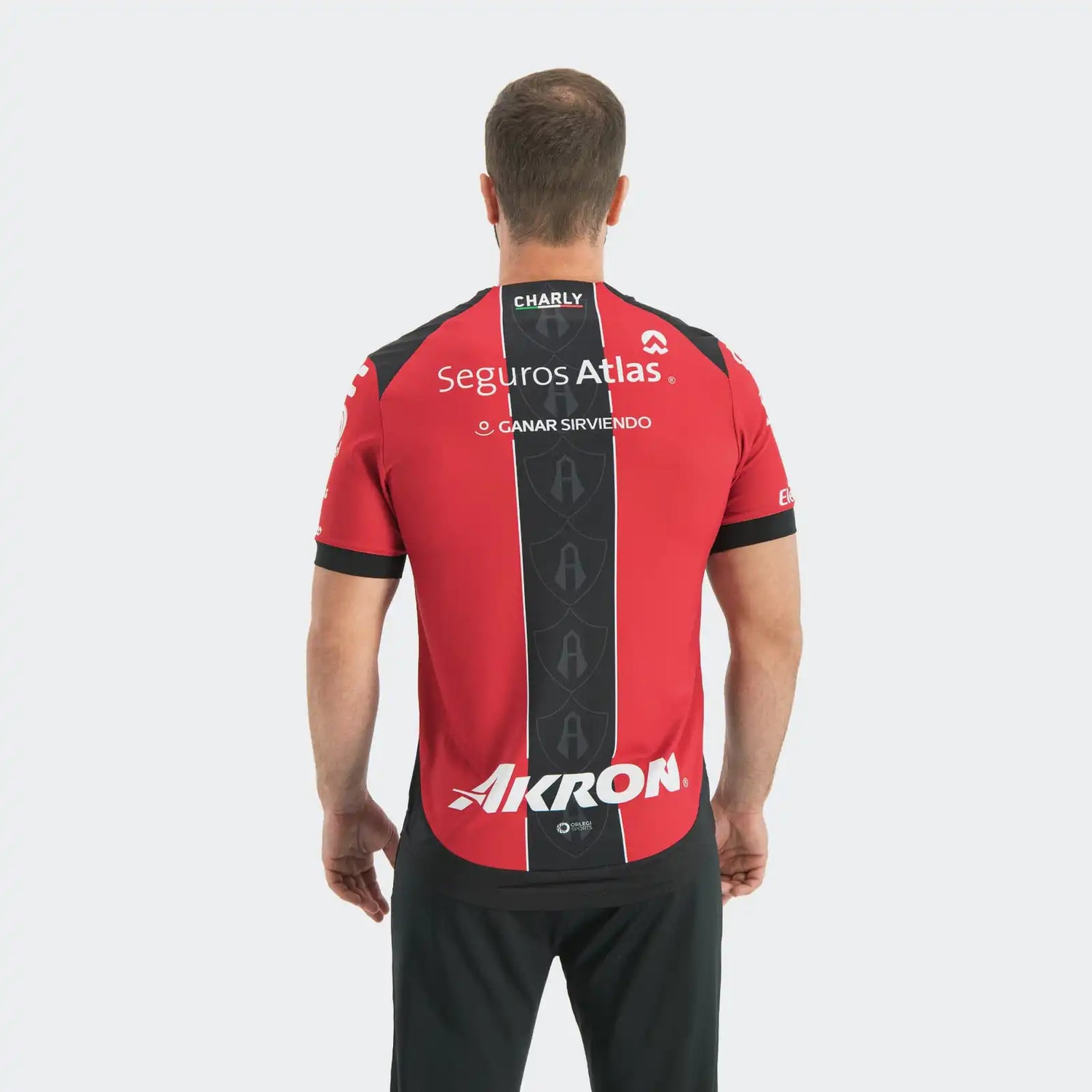 Charly 2025-26 Atlas Men's Stadium Home Soccer Jersey (Model - Back)