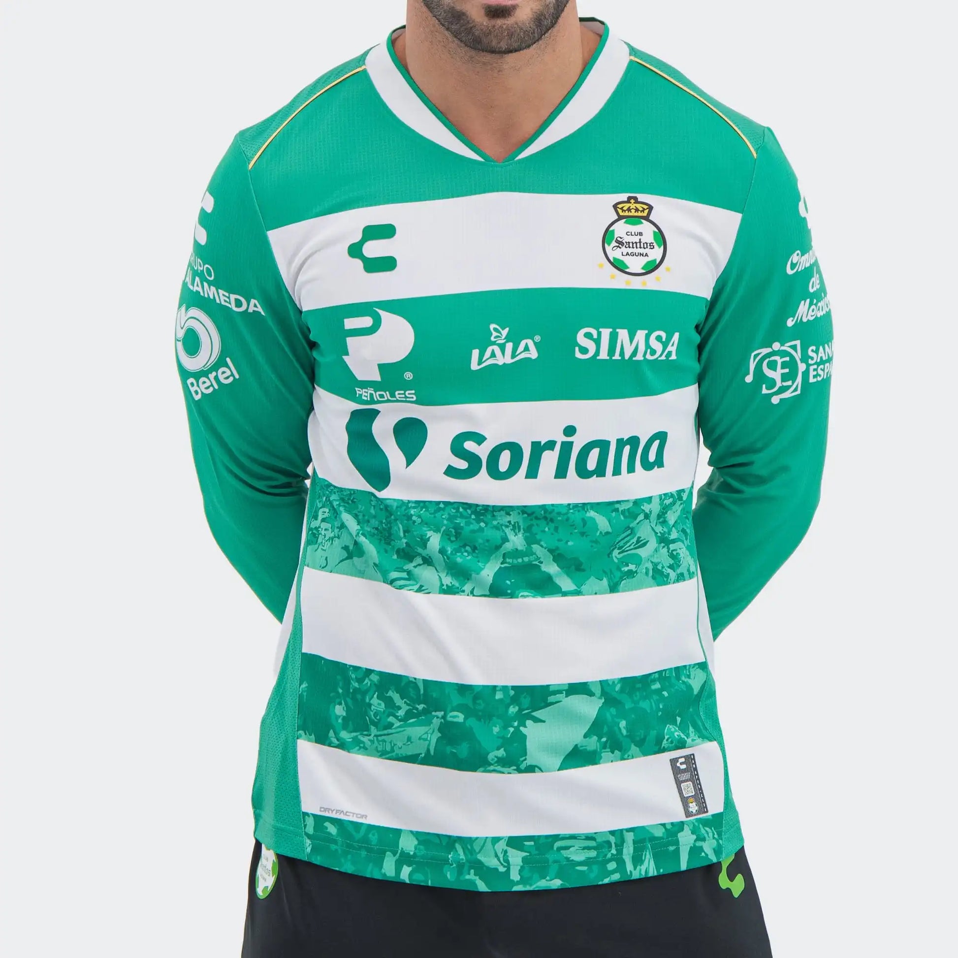 Charly 2025-26 Santos Men's Stadium Home Long-Sleeve Soccer Jersey (Detail 1)
