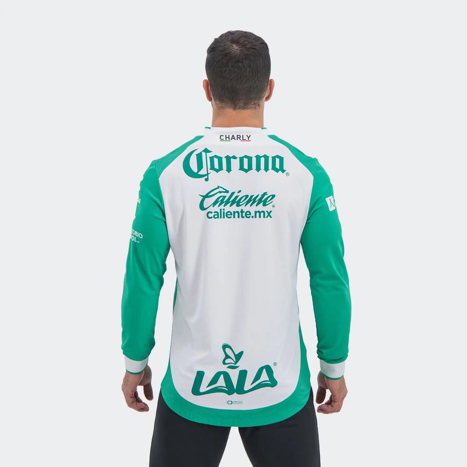 Charly 2025-26 Santos Men's Stadium Home Long-Sleeve Soccer Jersey (Model - Back)